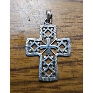 Silver Cross Charm